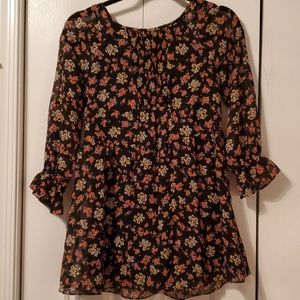Free People floral tunic top